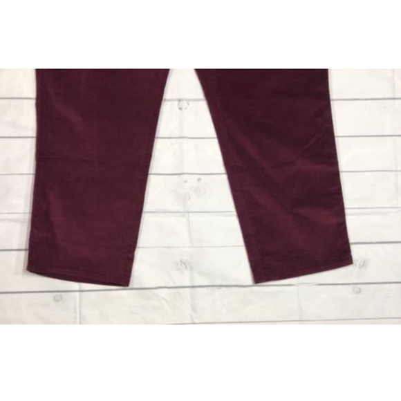 Lane Bryant Burgundy Velour Straight Pants Size 28 - Picture 4 of 6